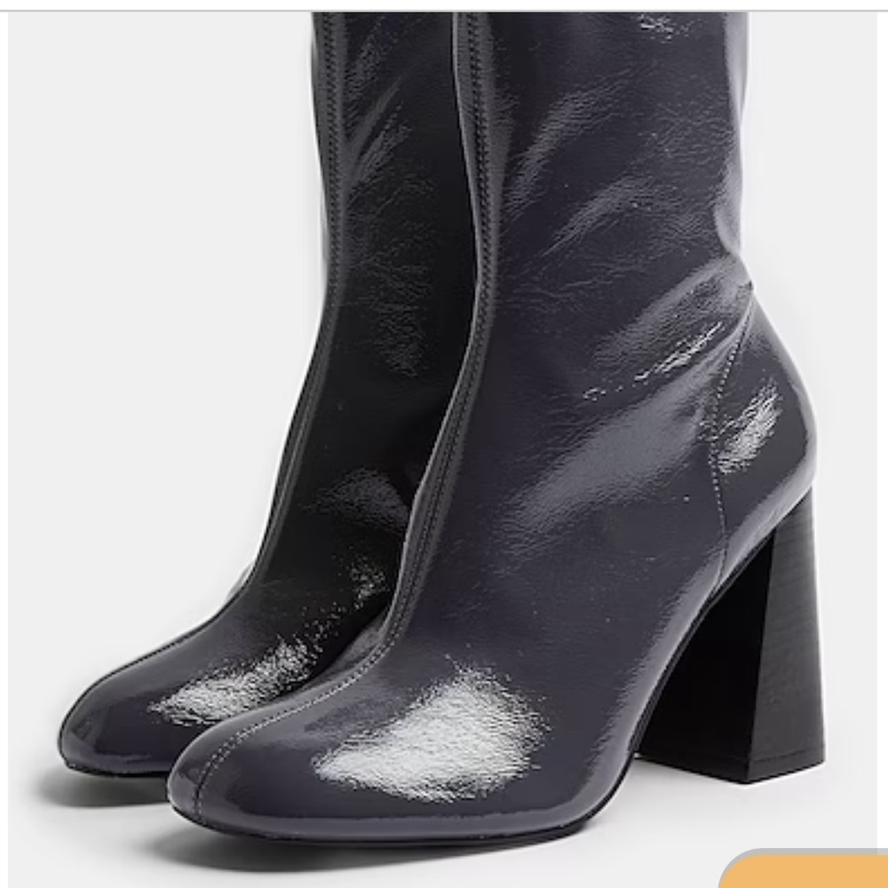 Topshop Brody Gray Stretch Ankle Boot